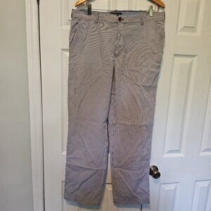 Izod summer cotton pants - blue seersucker